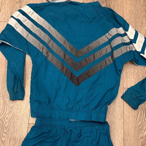 Adidas Blue and Gray Tracksuit 90’s Vintage - Picture 6 of 7